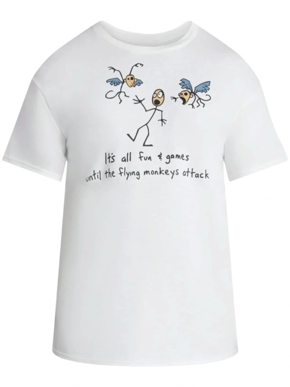 Men's Flying Monkeys Attack Men's Short Sleeve Graphic Tee - Picture 2 of 2